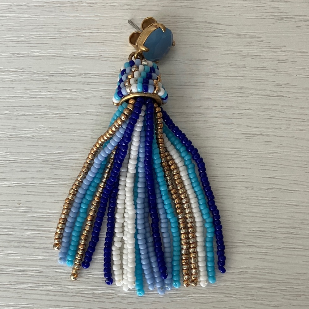 J. Crew Multicolor Beaded Tassel Earrings - Picture 7 of 7